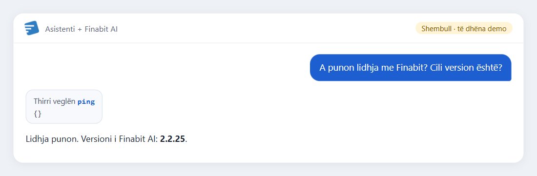 Shembull: A punon lidhja me Finabit? Cili version është?